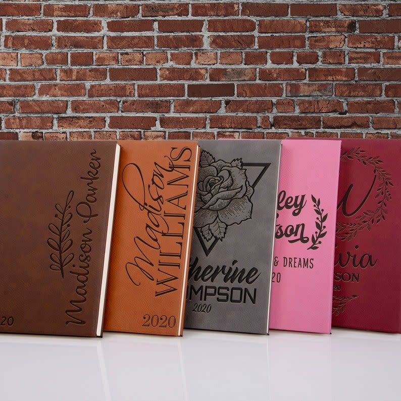 27) Personalized Leather Notebook