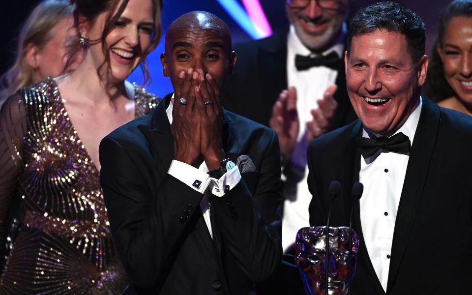 Sir Mo Farah accepts the Single Documentary Award for The Real Mo Farah - Stuart Wilson/BAFTA