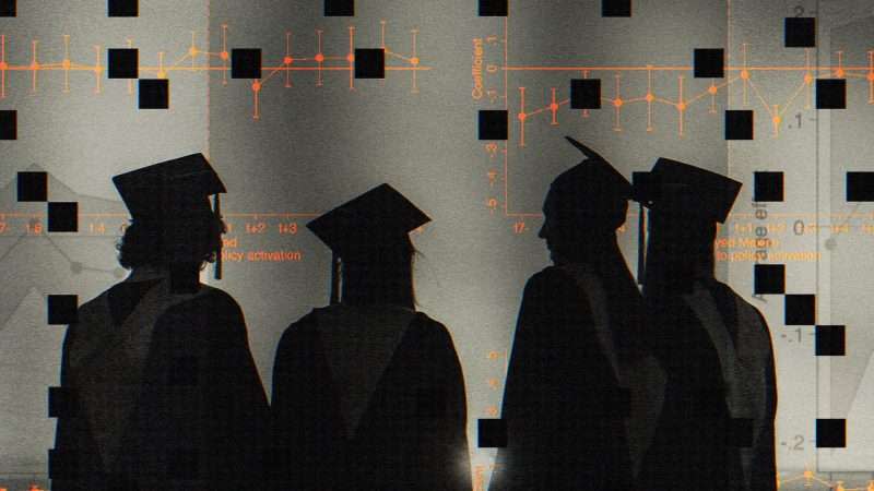 Silhouettes of college graduates