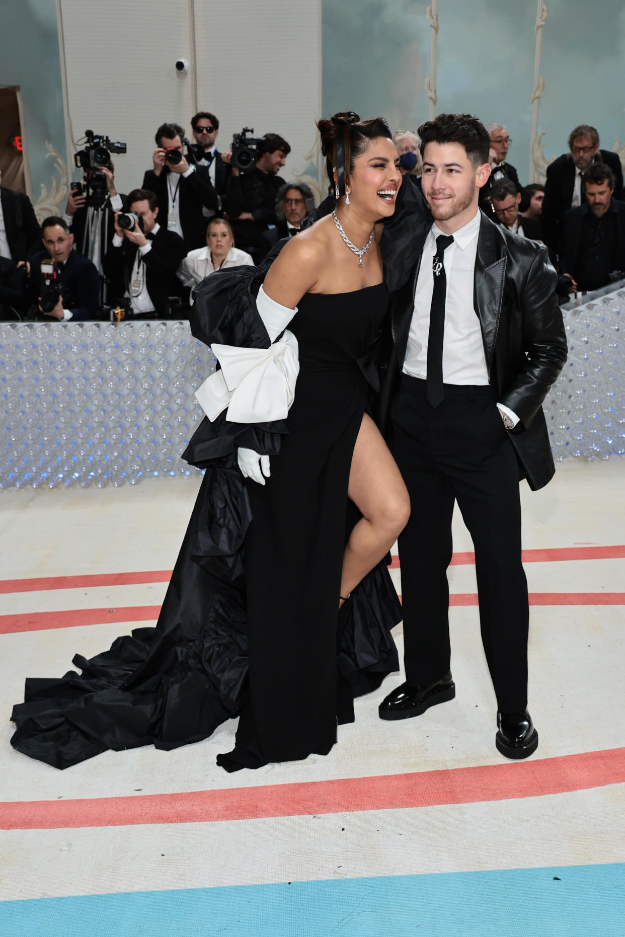 NEW YORK, NEW YORK - MAY 01: Priyanka Chopra and Nick Jonas attend The 2023 Met Gala Celebrating 