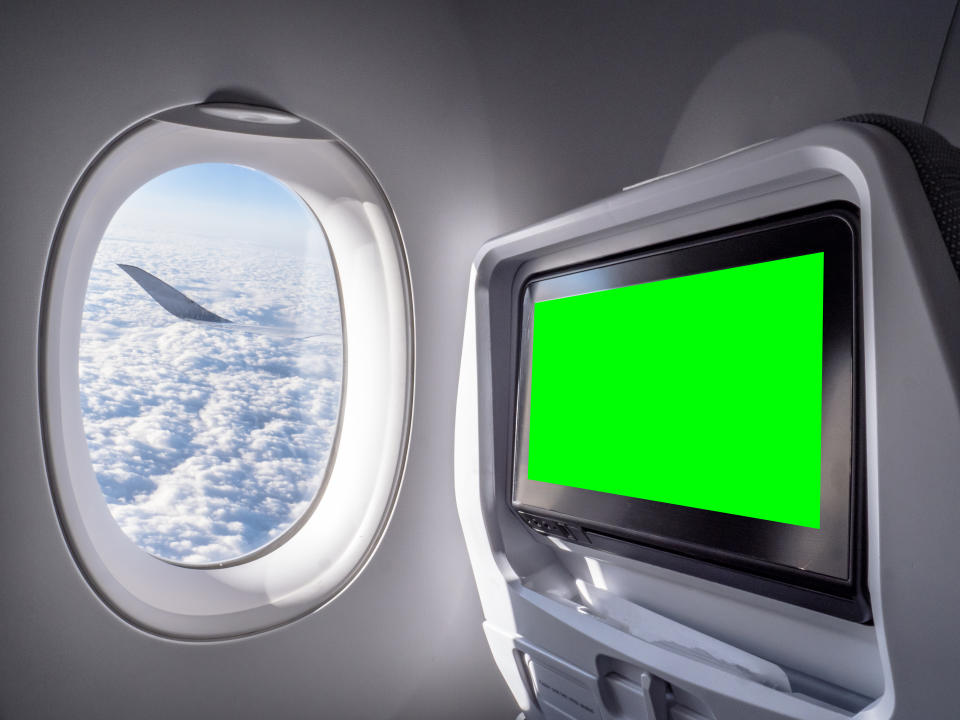 Pantalla verde profesional en avión como concepto para turismo de viajes, vacaciones e ideas para el mercado del lujo. (Getty)