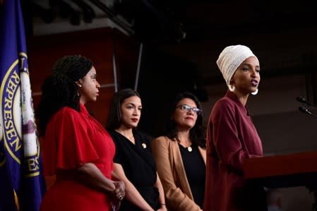 Ocasio-Cortez, Omar, Pressley and Tlaib hold news conference