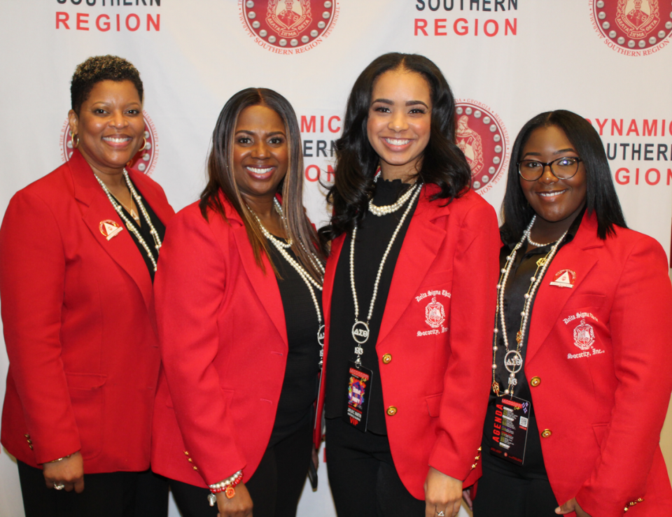 The regional leaders of Delta Sigma Theta, Inc. posed during the State Cluster held Feb. 23-25 in Biloxi.