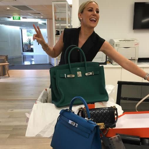 Roxy Jacenko goes thrift shopping, drops $32,000 on second-hand bag