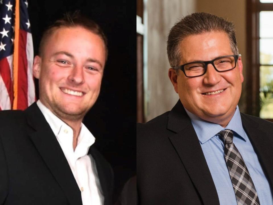 The candidates for mayor of Windsor in 2024 are Jason Hallett, left, and Barry Wilson, right.