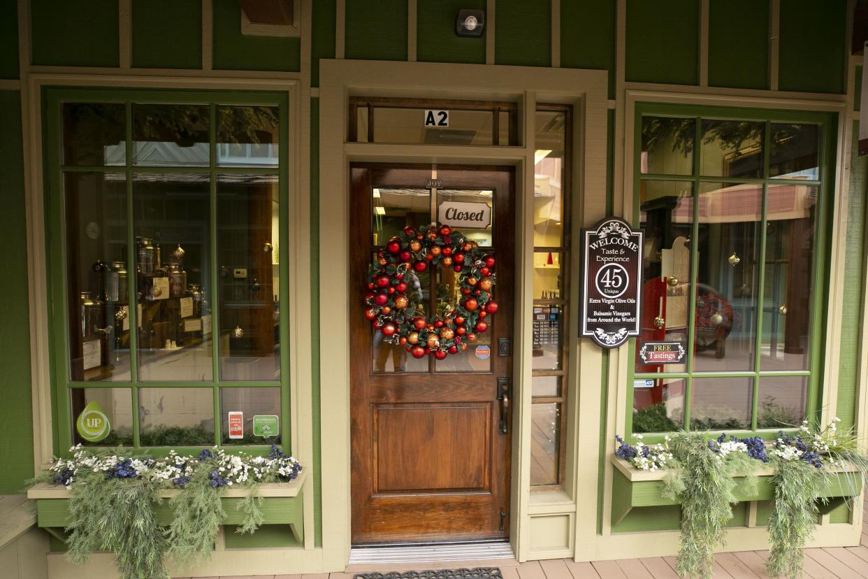 Outrageous Olive Oils & Vinegars in Old Town Scottsdale on Tuesday, Dec. 11, 2018. The shop is owned by former child actor, Frankie Muniz and his fiance Paige Price.