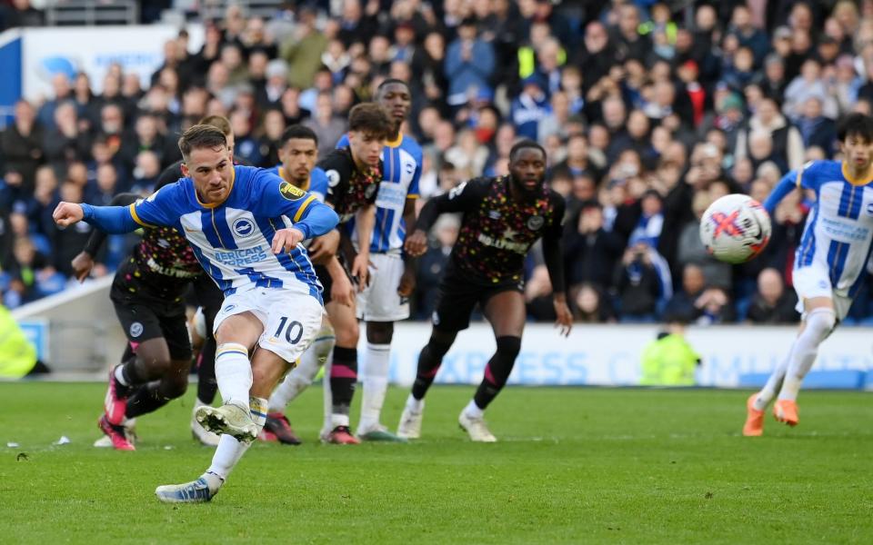 Alexis Mac Allister - Alexis Mac Allister rescues a point for Brighton in final minutes in thrilling six-goal draw - Getty Images/Mike Hewitt