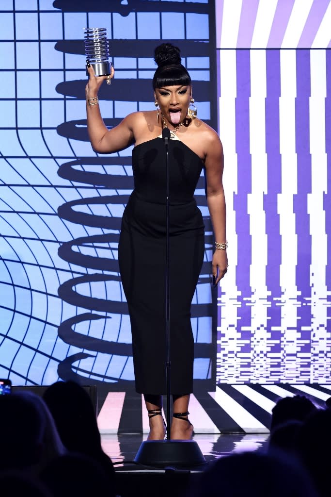 Megan Thee Stallion accepts the Webby Artist of the Year Award at the 2022 Webby Awards. - Credit: Courtesy of The Webby Awards