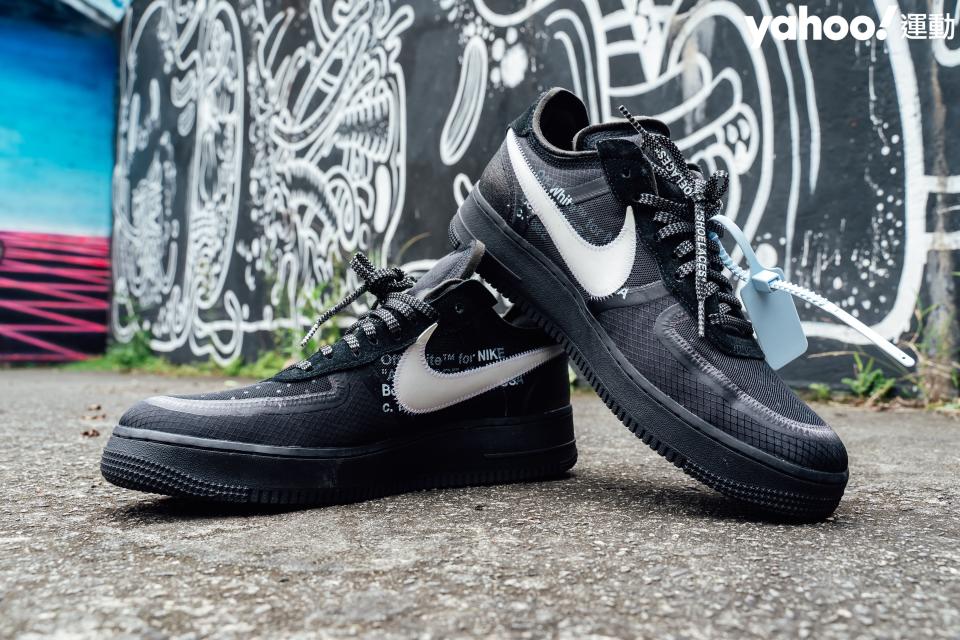 Nike Air Force 1 Low Off-White™ ”Black White”。（Yahoo奇摩運動）