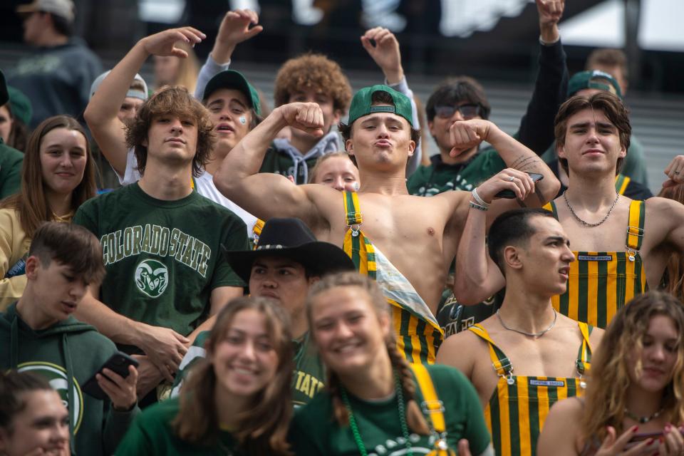 Colorado State football fans get ready for the Rams to take on Middle Tennessee at Canvas Stadium in Fort Collins on Sept. 10.