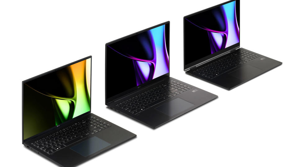 A render of the refreshed LG Gram laptop lineup, including the 2-in-1 Pro model.