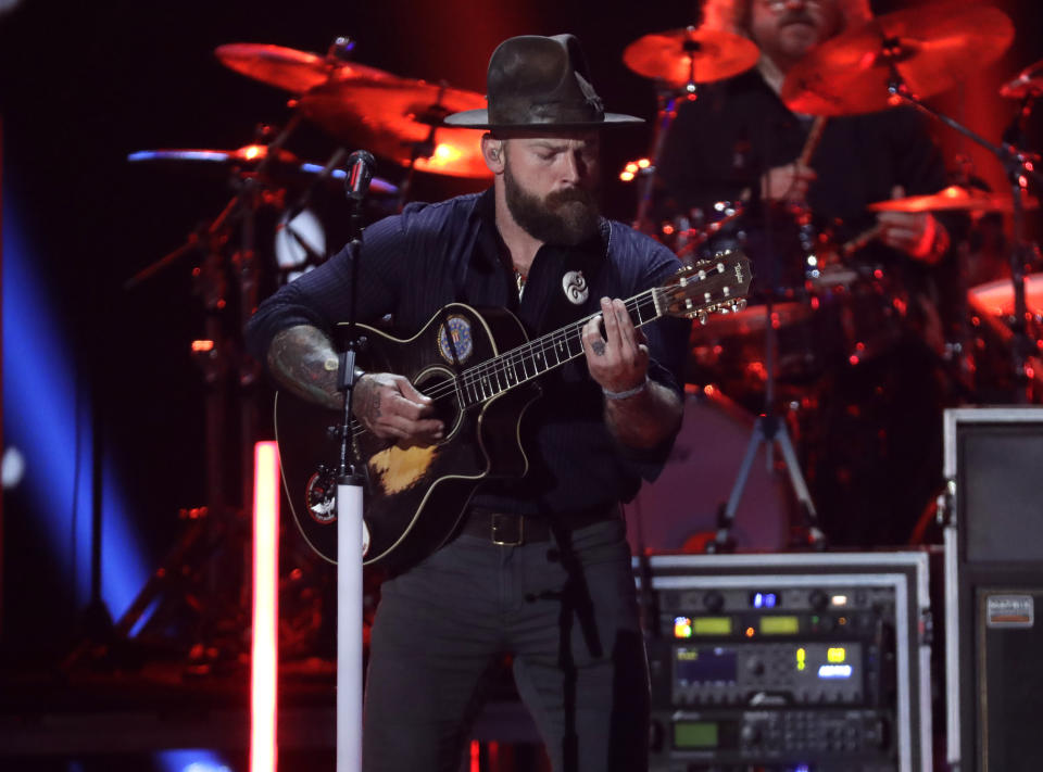 FILE - In this Wednesday, June 5, 2019 file photo Zac Brown performs at the CMT Music Awards in Nashville, Tenn. Brown has lost a bid to limit public access to his property in Alaska. Brown had asked the Kenai Peninsula Borough Planning Commission to remove easements the access along his property in hills above Homer, a small city on Kachemak Bay on Alaska's Kenai Peninsula. (AP Photo/Mark Humphrey,File)