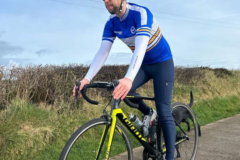 Dr Jonathan White is cycling 600 miles from Bushmills to Brighton for Overcoming MS