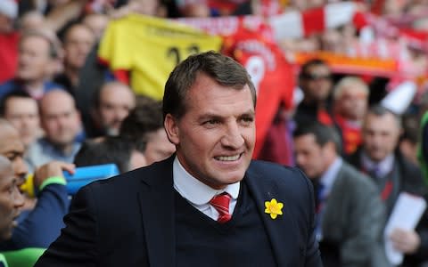 Brendan Rodgers at Anfield in 2014 - Credit: John Powell/Liverpool FC via Getty Images
