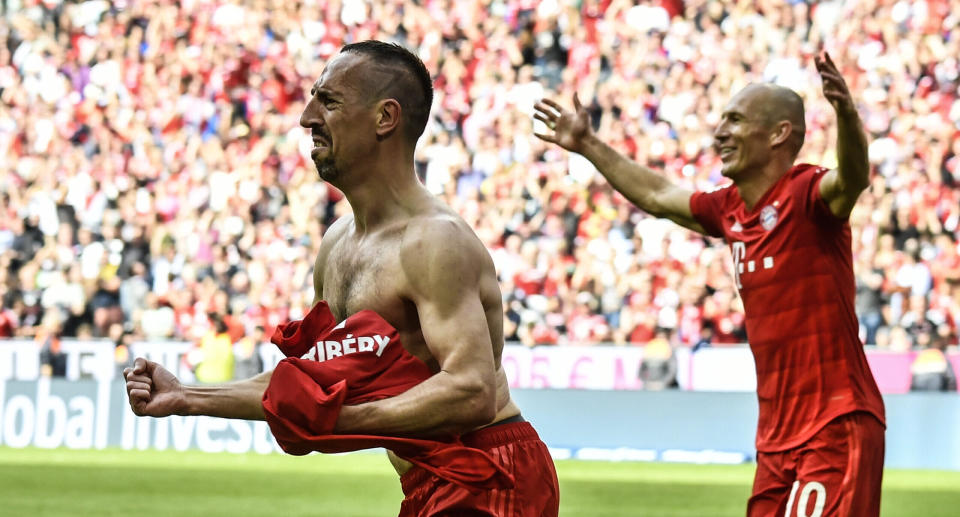 Absolvierten ihr letztes Bundesliga-Spiel: Franck Ribery und Arjen Robben. (Bild: Getty Images)