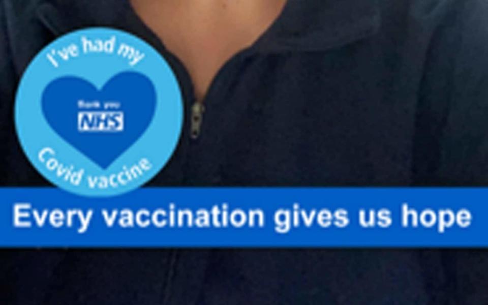 An NHS vaccination filter is available for use on social media applications in a partnership between Snapchat, Reddit, TikTok and Youtube with the Government, in a bid to encourage more young people to get vaccinated - Freuds/PA Wire