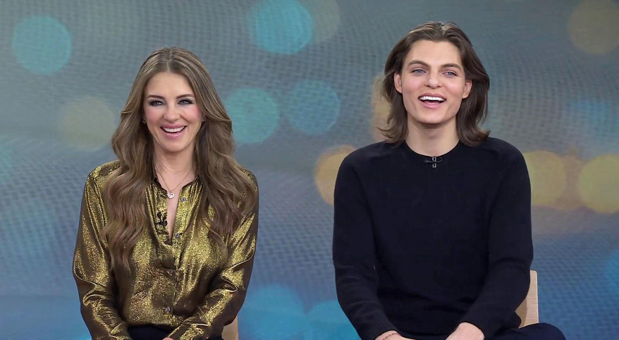 Elizabeth and Damian Hurley on TODAY. (TODAY)