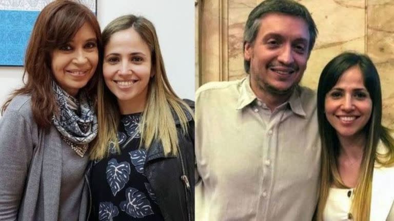 La exdiputada Romina Uhrig, participante de Gran Hermano, en imágenes con Cristina y Máximo Kirchner