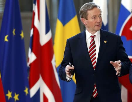 Irish Prime Minister Enda Kenny arrives at the EU summit in Brussels, Belgium, March 9, 2017. REUTERS/Francois Lenoir