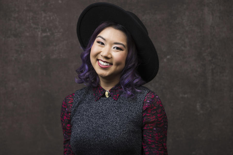 FILE - Tricia Fukuhara, a cast member in the Paramount+ television series "Grease: Rise of the Pink Ladies," poses for a portrait during the Winter Television Critics Association Press Tour on Jan. 9, 2023, in Pasadena, Calif. (Willy Sanjuan/Invision/AP, File)