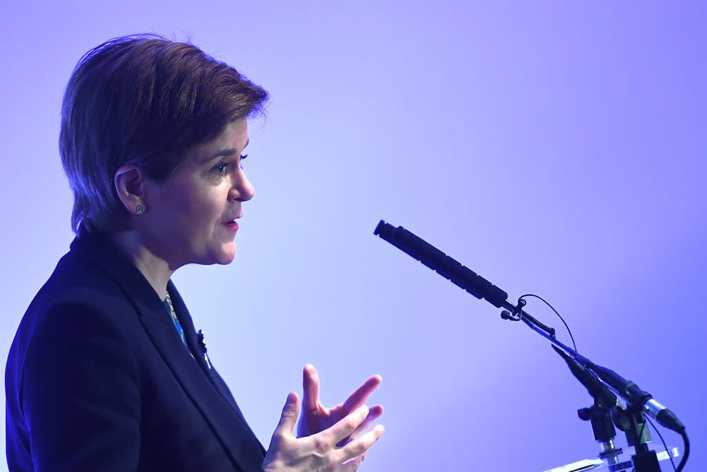 The First Minister spoke to journalists on Friday (Peter Summers/PA) (PA Wire)