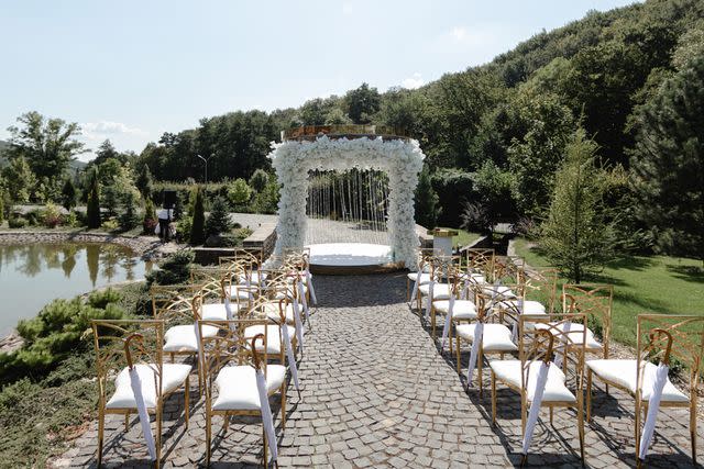 <p>Getty</p> Luxury outdoor wedding