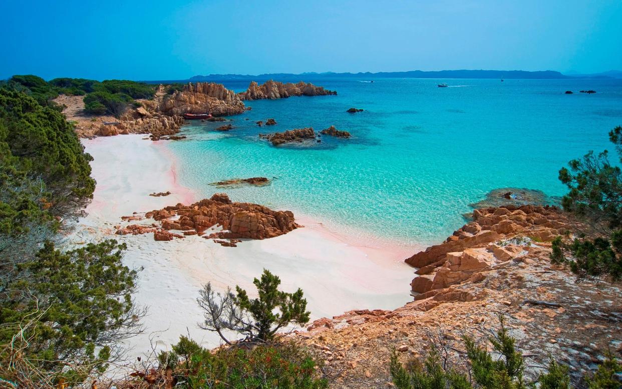 Beaches on the island of Budelli, off the north coast of Sardinia, are renowned for their pink sand - Universal Images Group Editorial