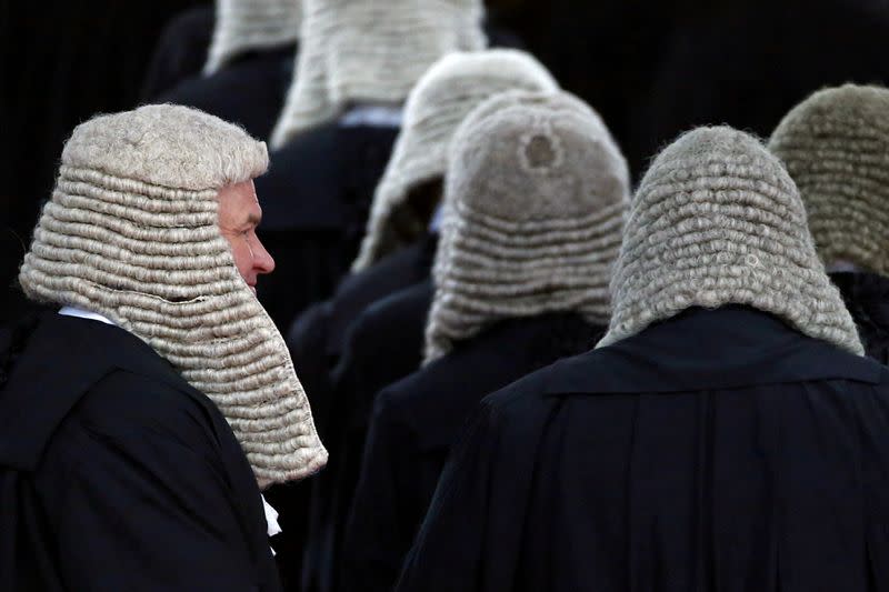 FILE PHOTO: Judges take part in a ceremony to mark the beginning of the legal year in Hong Kong