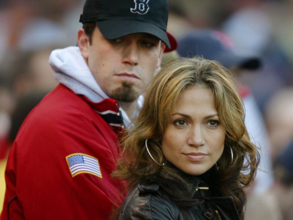 ben affleck jennifer lopez red sox game october 11 2003