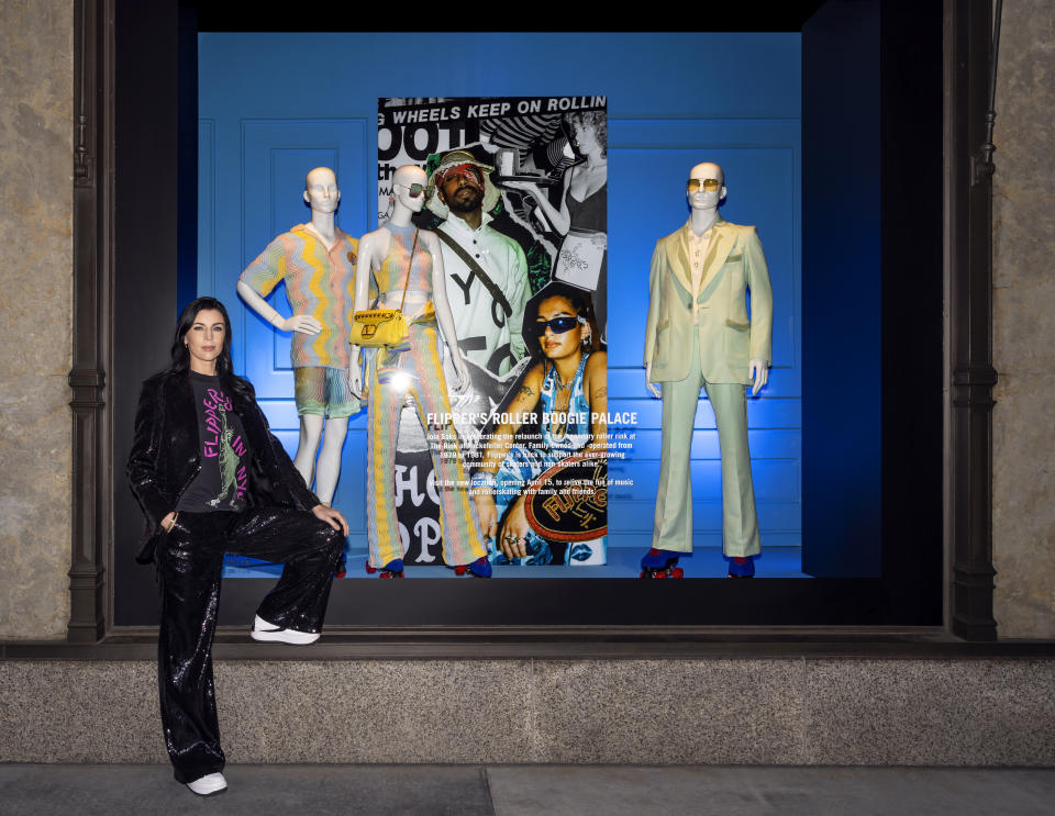 Liberty Ross and the Saks Flipper’s windows. - Credit: Luis Guillén for Saks Fifth Avenue