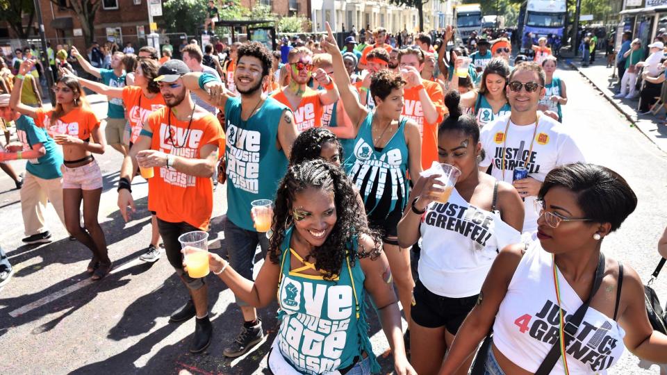 If they reach their fundraising goal, this will be the charity's third year at the west London Carnival (Love Music Hate Racism)