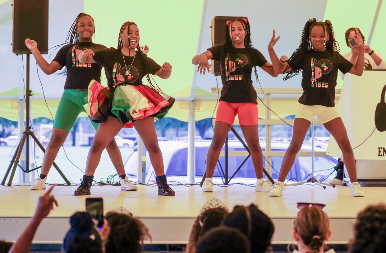Mizz Bre and Team Nation perform at the 2022 Juneteenth celebration in Sheboygan, Wis. Dancers from Mizz Bre's studio will perform at Essence of the Arts.