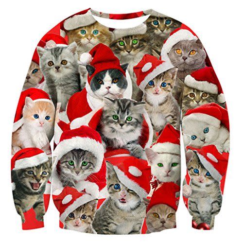 16) Kitten Christmas Sweatshirt