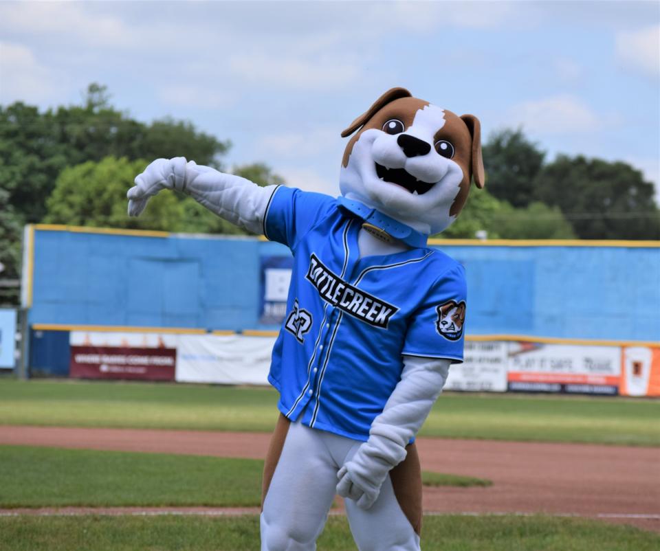 The new Battle Jacks mascot Russell will be greeting fans for the first time in an official capacity at Battle Creek games this weekend at MCCU Field at C.O. Brown Stadium.