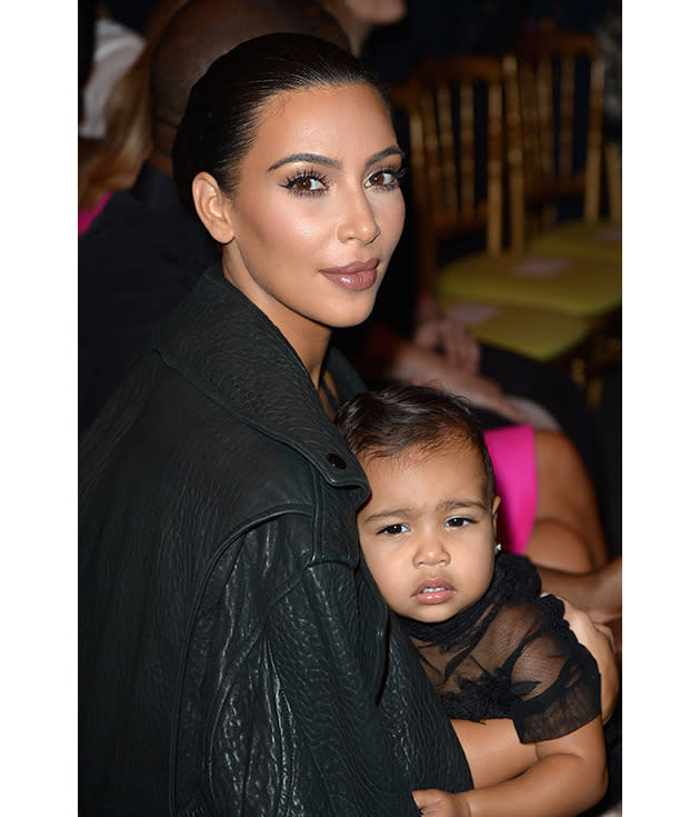 Kim Kardashian and North West.