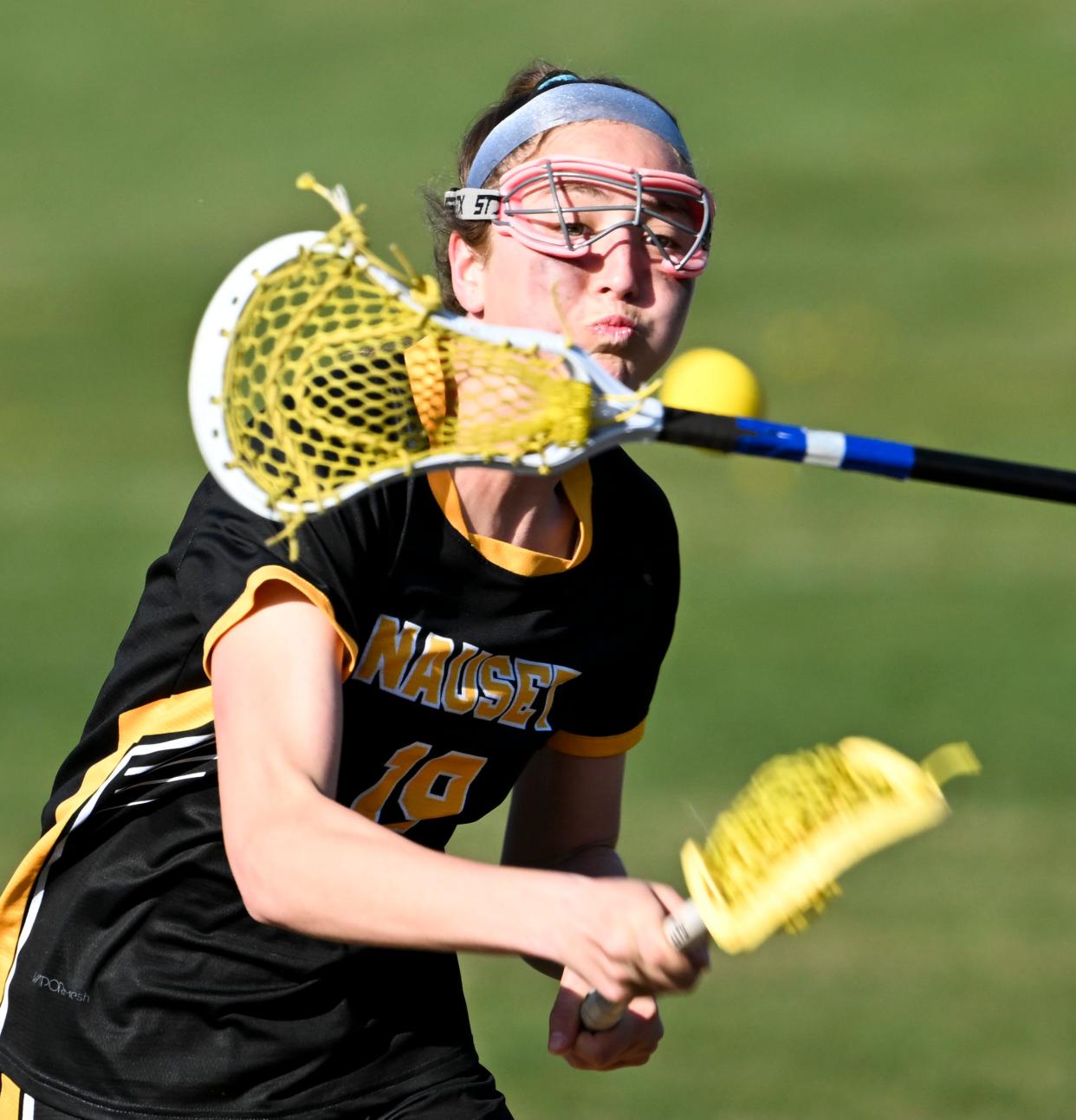 OSTERVILLE  4/20/23   Julia Kipperman of Nauset puts in the 14th and final goal in the 14-12 win over Cape Cod Academy