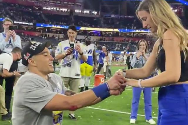 Rams Safety Taylor Rapp Proposes to Girlfriend After Super Bowl 2022 Victory