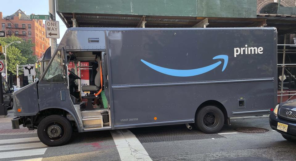 Camión de Amazon Prime en Hoboken, New Jersey. Foto: STRF/STAR MAX/IPx