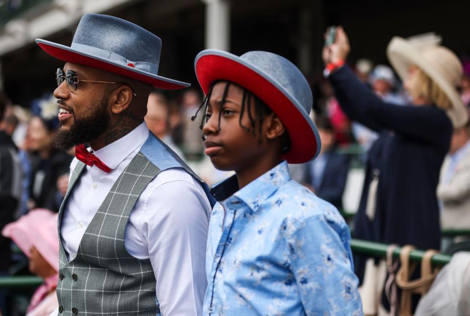 Fancy hats and attire were part of the spectacle that is the iconic Kentucky Derby Saturday at Churchill Downs. May 7, 2022