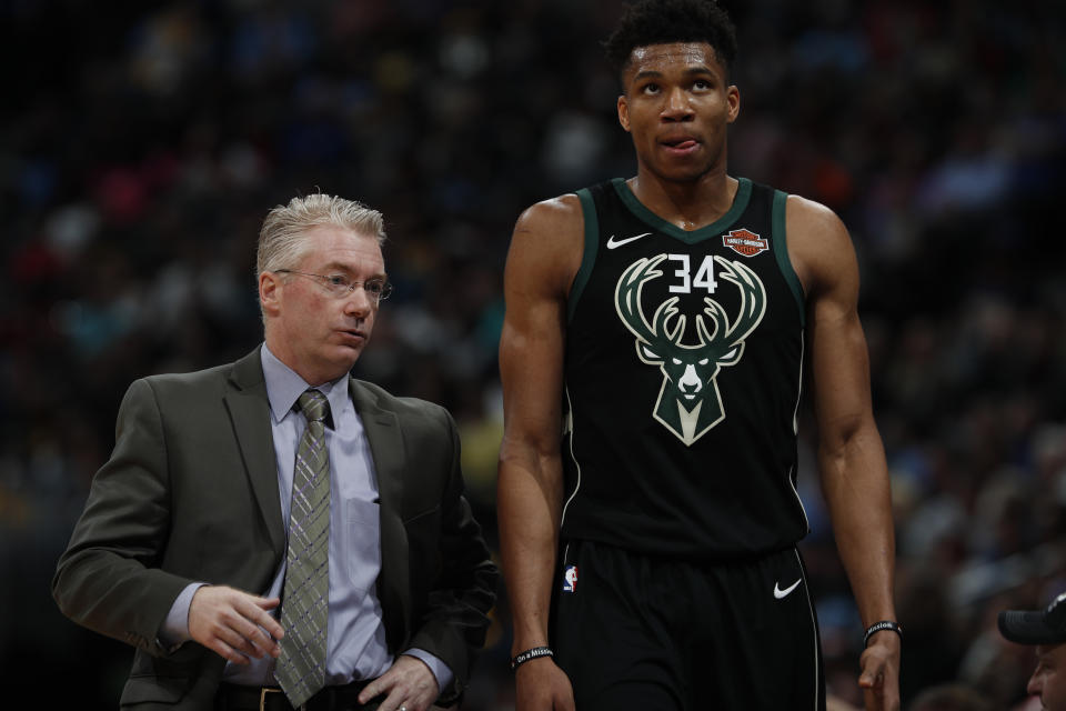 Giannis Antetokounmpo is up to the playoff challenge, but is Bucks coach Joe Prunty? (AP)