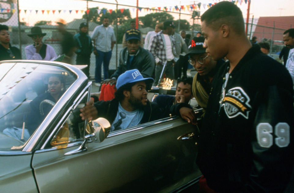 From left: Ice Cube, director John Singleton, Cuba Gooding Jr. (Photo: Columbia Pictures/courtesy Everett Collection