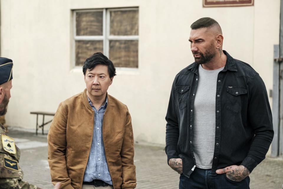 ken jeong as kim, dave bautista as jj, my spy 2 the eternal city