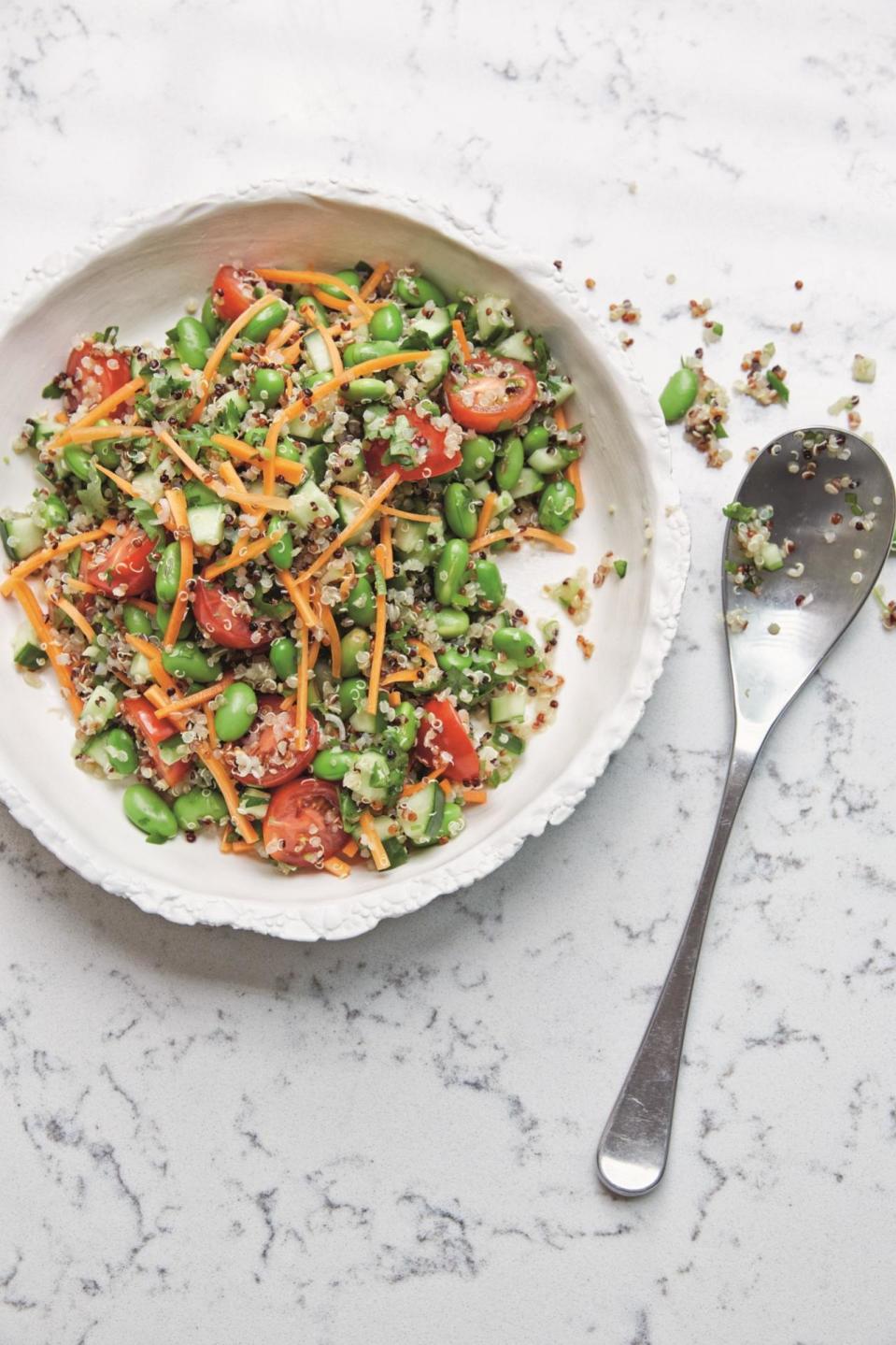 1. Edamame And Quinoa Salad