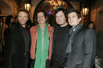 Jerry Bruckheimer , Keith Richards , Gore Verbinski , director and Orlando Bloom at the Disneyland premiere of Walt Disney Pictures' Pirates of the Caribbean: At World's End