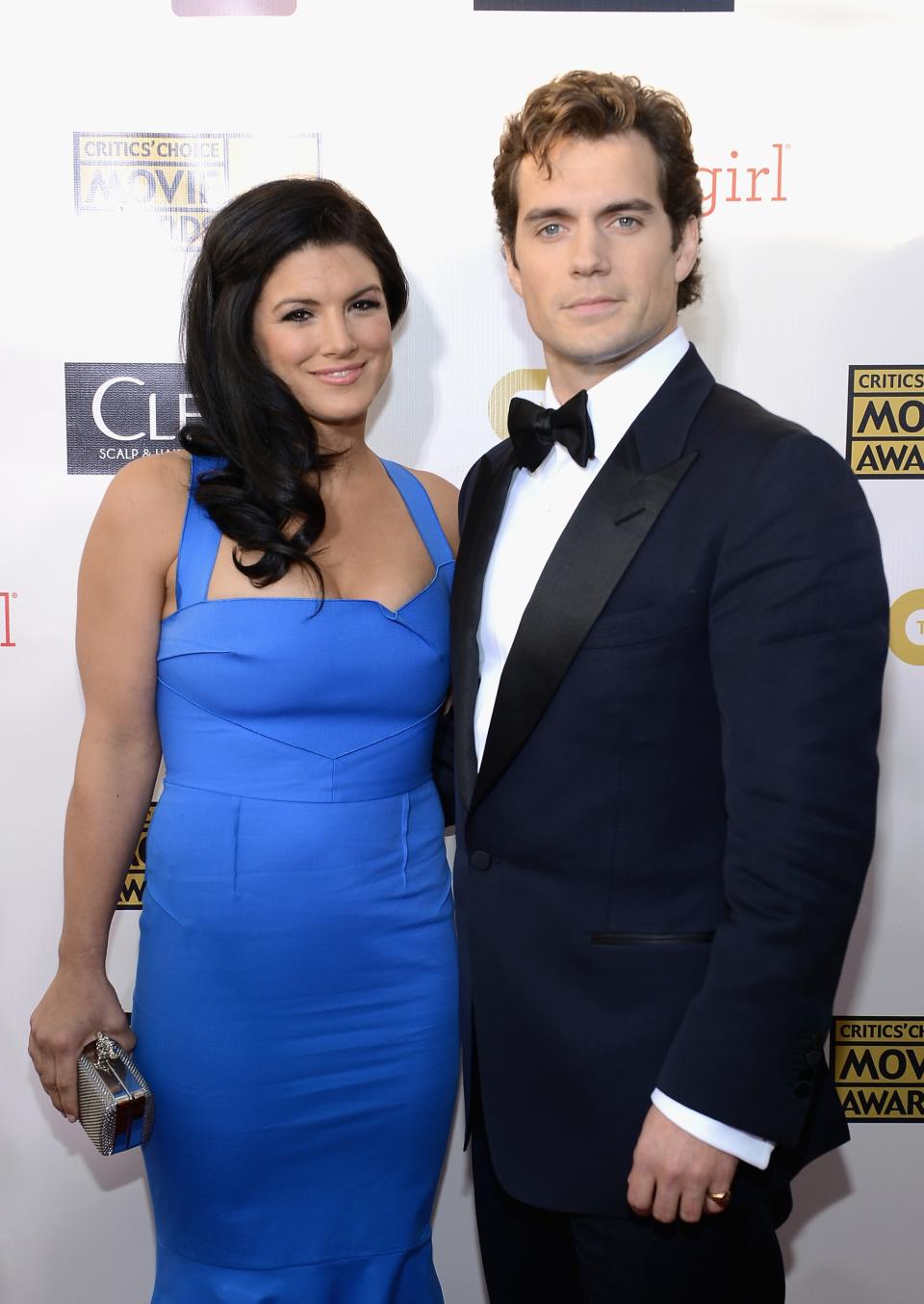 SANTA MONICA, CA - JANUARY 10: Actors Gina Carano and Henry Cavill attend the 18th Annual Critics' Choice Movie Awards held at Barker Hangar on January 10, 2013 in Santa Monica, California. (Photo by Larry Busacca/Getty Images for BFCA)