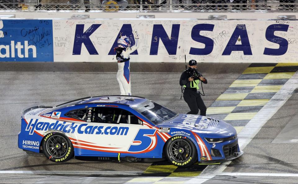Win by a mile or win by an inch, either way, Kyle Larson is accustomed to celebrating.
