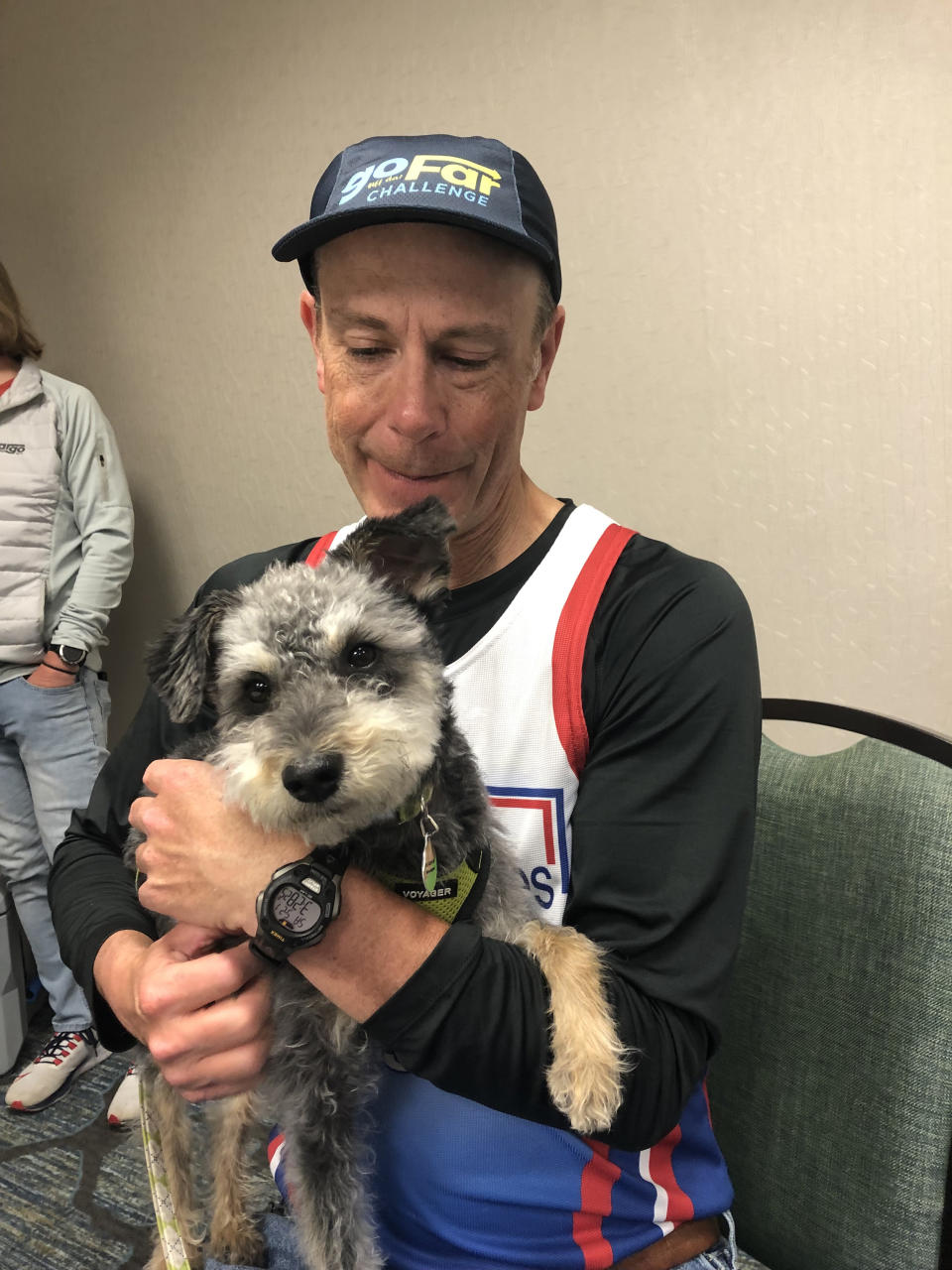 Perri, pictured with his beloved dog, was diagnosed with stage 3 prostate cancer. A few months later, he learned the cancer had spread, changing the diagnosis to a stage 4.  (Courtesy Tom Perri)
