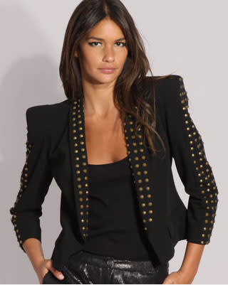 ASOS BLACK Studded Power Shoulder Jacket - $127.48