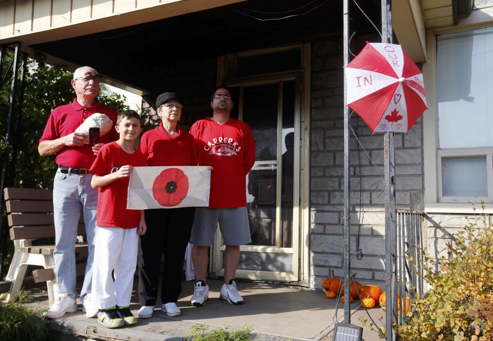 Hamiltonians show their support during the funeral procession for Cpl. Nathan Cirillo in Hamilton