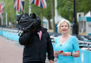 LONDON, ENGLAND - JUNE 12: Weather presenter Carol Kirkwood is seen ahead of "The Patron's Lunch" celebrations for The Queen's 90th birthday at The Mall on June 12, 2016 in London, England. (Photo by Alan Crowhurst/Getty Images for The Patron's Lunch)